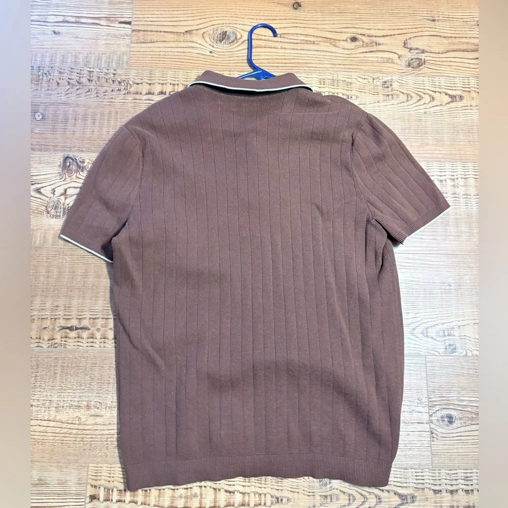 Express Chocolate Brown Polo Shirt for Men - Picture 2 of 2